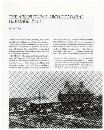 The Arboretum’s Architectural Heritage: Part I