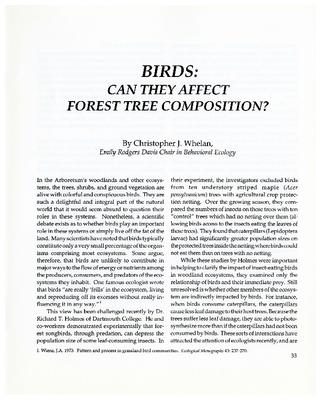 Birds: Can They Affect Forest Tree Composition?