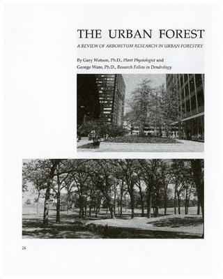The Urban Forest: A Review of Arboretum Research in Urban Forestry