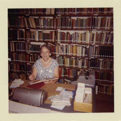 Ethel Plumb in the Library