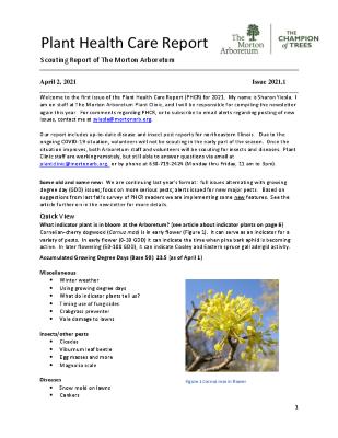Plant Health Care Report: Issue 2021.1