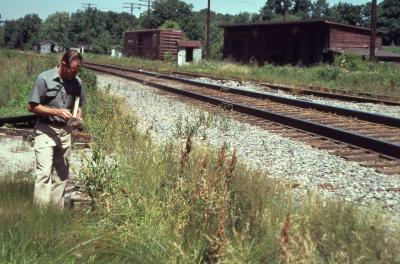 Ray Schulenberg Near Railroad Tracks