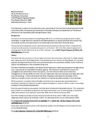 North Ash Natural Area Botanical Survey Final Report