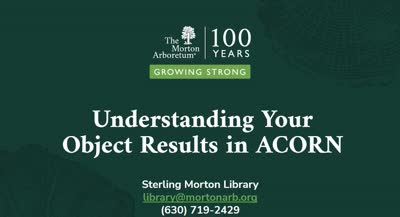 Understanding Your Object Results in ACORN