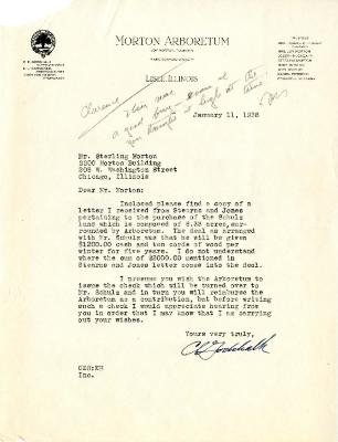 1938/01/11: Clarence E. Godshalk to Sterling Morton