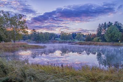 Sunrise Over Meadow Lake in Fall