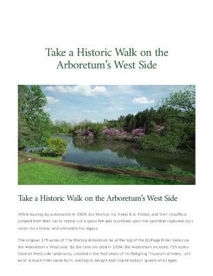 Take a Historic Walk on the Arboretum's West Side
