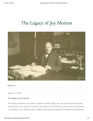 The Legacy of Joy Morton