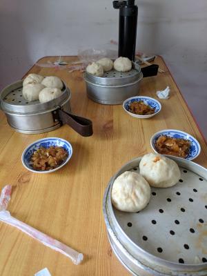 Buns served for breakfast in western Hubei