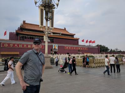Andrew Gapinski at Tiananmen Square