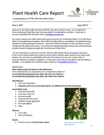 Plant Health Care Report, Issue 2017.3