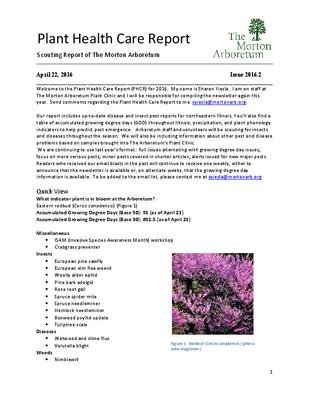 Plant Health Care Report, Issue 2016.2