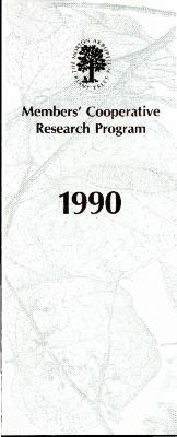 Members' Cooperative Research Program, 1990