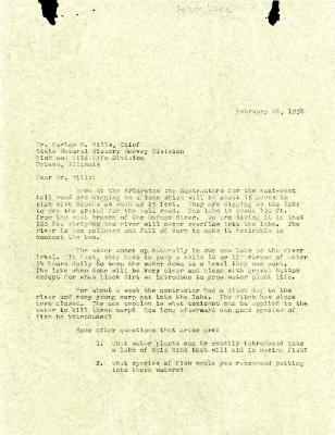 1958/02/26: Clarence Godshalk to Dr. Harlow B. Mills