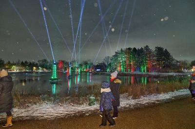 Illumination: "Radiant Reflections" laser light display over Meadow Lake