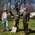 Arbor Day, Joe Larkin and Dr. Gerry Donnelly with Carolyn Finzer dressed as Morton Oak
