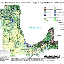 Vegetation of the Prairie Peninsula Region of Southern Lake Michigan as Mapped by the Public Land Survey 1829-1835
