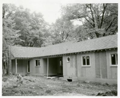 Clarence Godshalk residence, construction, front exterior