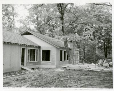 Clarence Godshalk residence, construction, back exterior