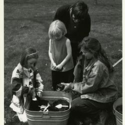 Arbor Day/Week, Rose Rieger planting with children
