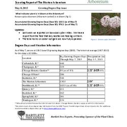 Plant Health Care Report: 2015, May 8 Growing Degree Day issue