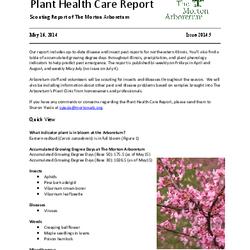 Plant Health Care Report, Issue 2014.5