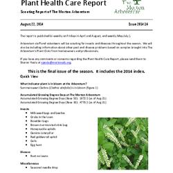 Plant Health Care Report, Issue 2014.16