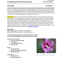 Plant Health Care Report, Issue 2015.9
