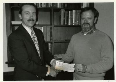 Presentation of $8,000 check to The Morton Arboretum from Chevron Corporation
