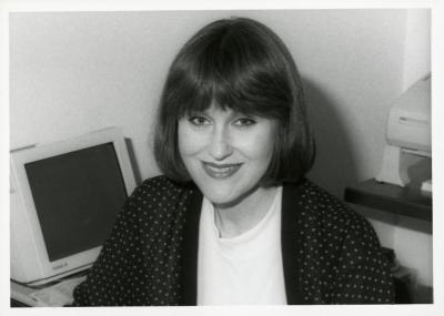Dolores Brady at desk