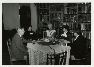 Donors Holiday Tea at the Sterling Morton Library: group seated around table