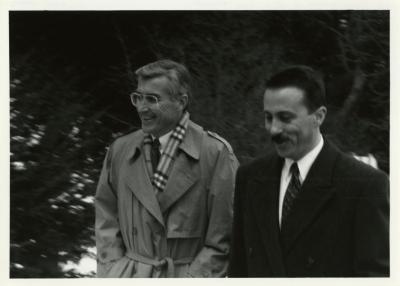 Dr. Gerry Donnelly and Illinois Governor Jim Edgar during visit to The Morton Arboretum