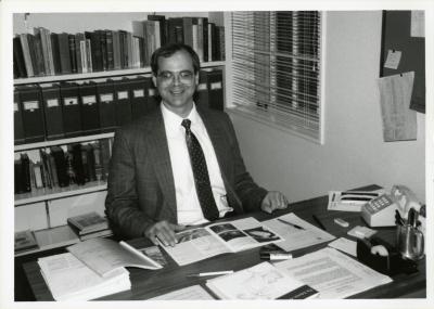 Bill Carvell at desk