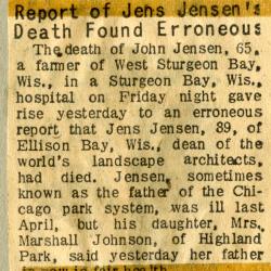 Report of Jens Jensens Death Found Erroneous