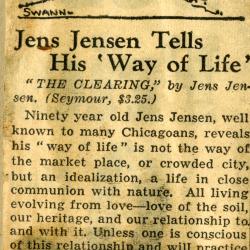 Jens Jensen Tells His 'Way to Life'