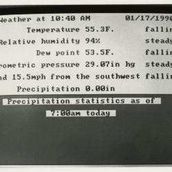 Monitor for Weather Station in Research Building