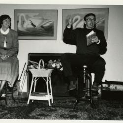 John Swisher Retirement Party in Sterling Morton Library - John Sosnowski performing with Nancy Stieber