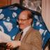 George Ware Retirement Party in Founders Room - Michael Stieber with Magritte umbrella