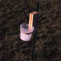 Salt Study, research bucket installed on stake