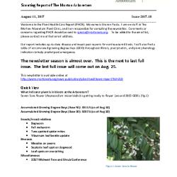 Plant Health Care Report, Issue 2017.10