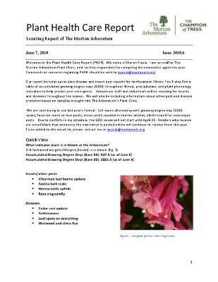 Plant Health Care Report, Issue 2018.6