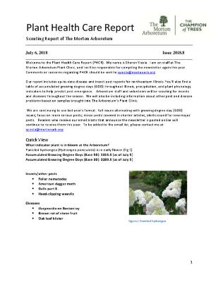 Plant Health Care Report, Issue 2018.8