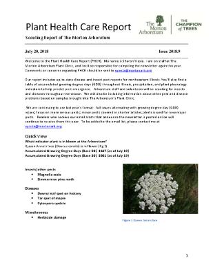 Plant Health Care Report, Issue 2018.9