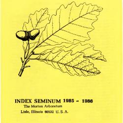 Index Seminum 1985-1986