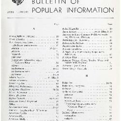 Bulletin of Popular Information V. 28 Index 