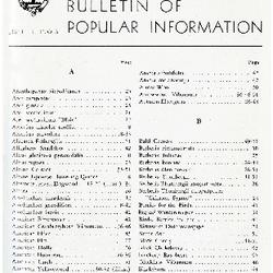Bulletin of Popular Information V. 27 Index 