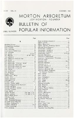 Bulletin of Popular Information V. 24 Index 