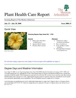 Plant Health Care Report: Issue 2006.15