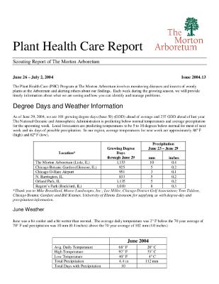 Plant Health Care Report: Issue 2004.13