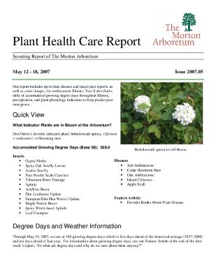 Plant Health Care Report: Issue 2007.05